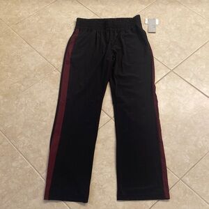 Zella elastic waist track pants with stripe down the side